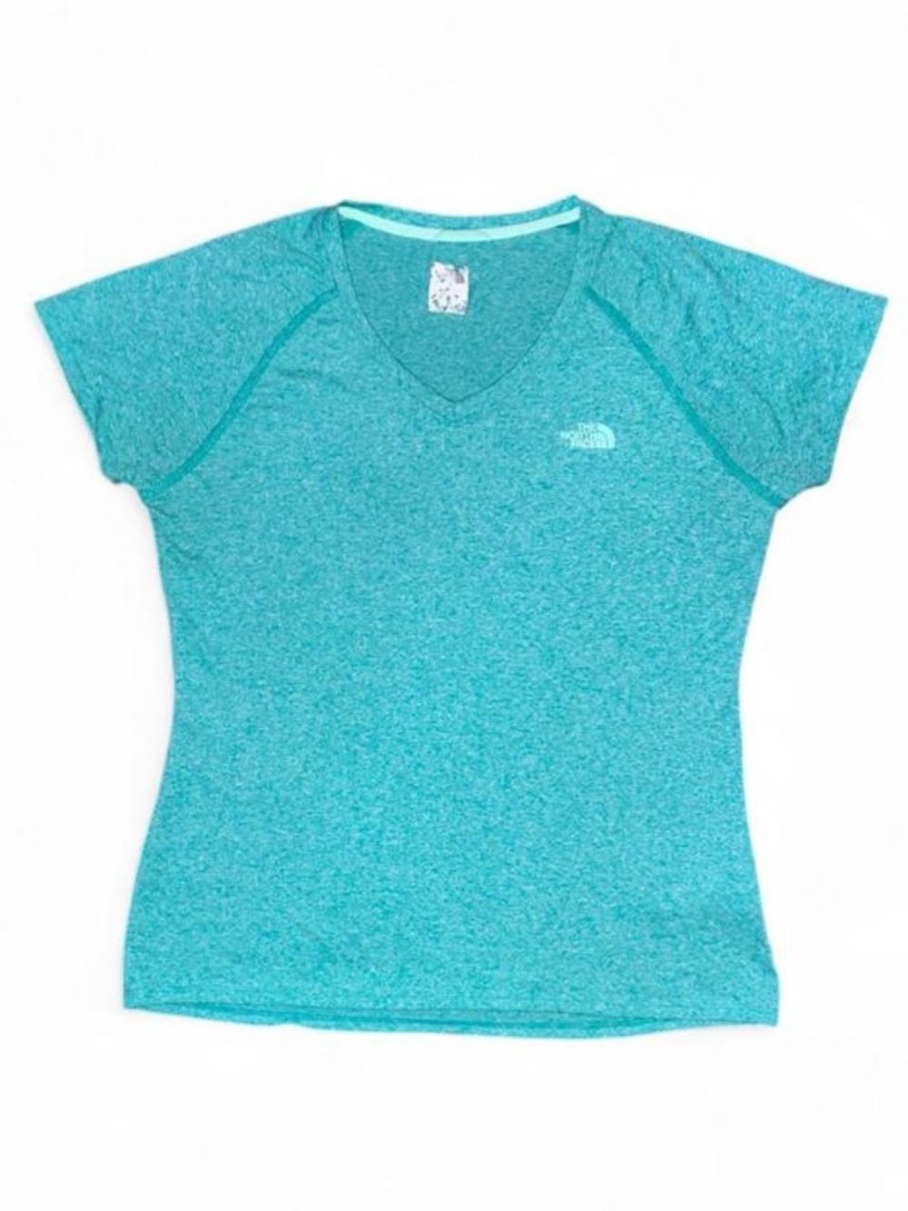 The North Face Women's Teal Performance V-Neck Tee